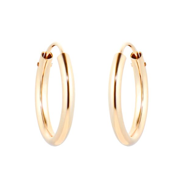 9ct Yellow Gold 13mm Hoop Earrings