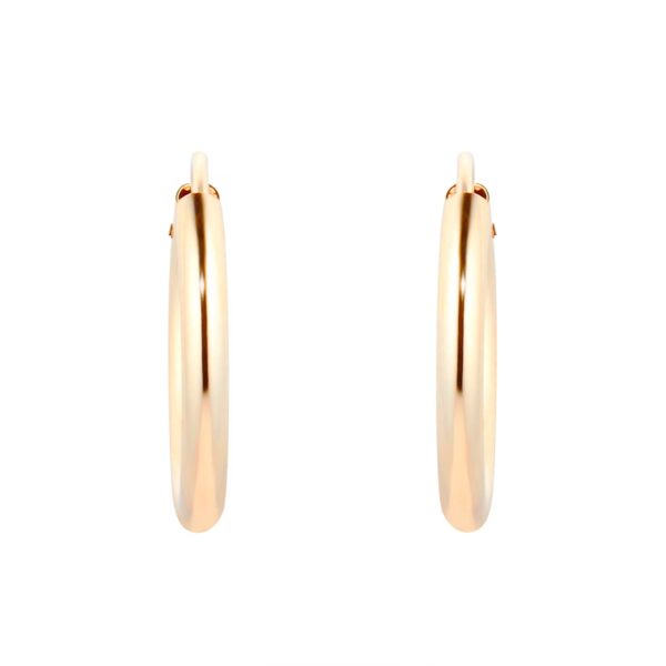 9ct Yellow Gold 13mm Hoop Earrings - Image 4